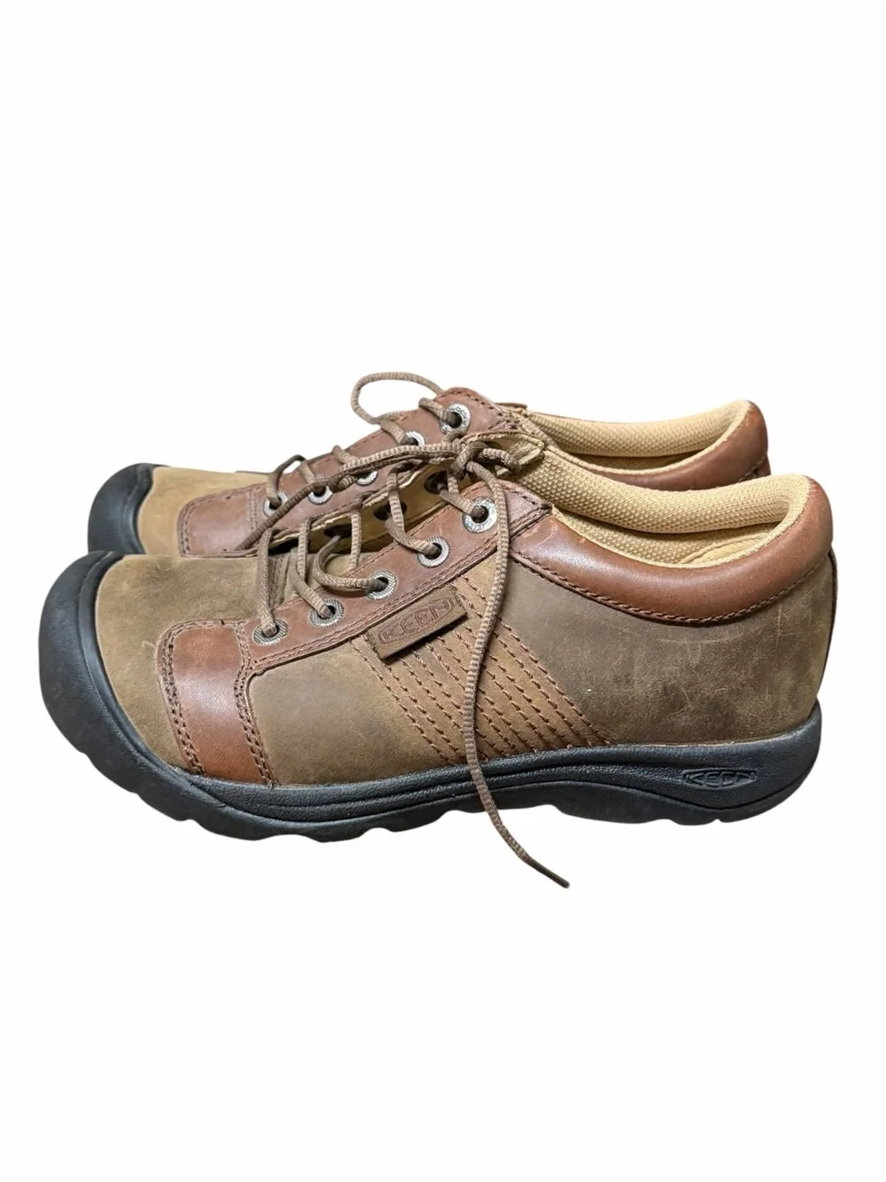 Keen Shoes Men’s 7 Womens 8.5 Austin SPD Cycling leather brown